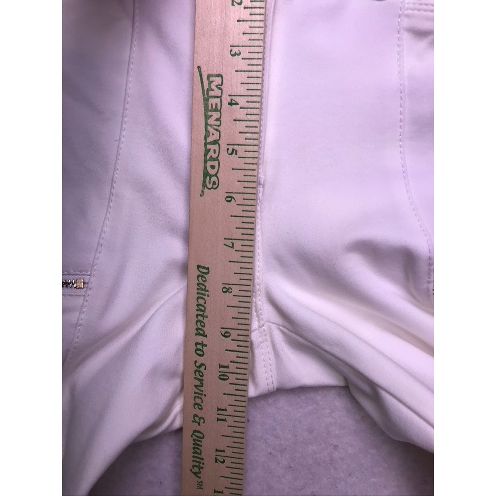 WHBM Skinny Ankle Pants Womens 4 White Zipper Pockets Stretch - Picture 5 of 14